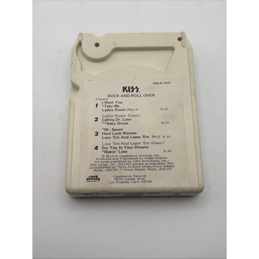 Kiss Rock And Roll Over 8-Track Tape NBLP-87037 Casablanca 1976 Untested - Picture 2 of 4